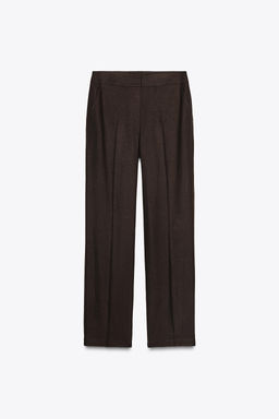 STRAIGHT-LEG LINEN BLEND TROUSERS - Zara фото 5