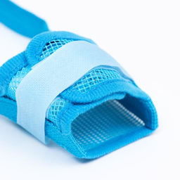 Намордник сетчатый с двойной фиксацией, размер M (длина по носу 10 см, обхват морды 20 см), голубой - Пижон фото 3