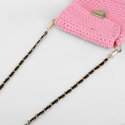 Цена за 2 шт. Цепочка с искусственной кожей для сумки, с карабинами, 10 15 мм, 118 3 см, цвет золотой/чёрный - Арт узор фото 3