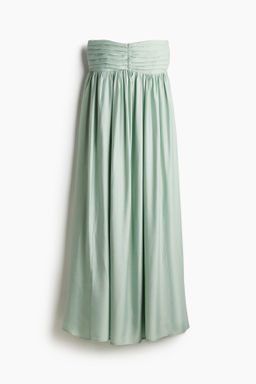 Vestido bandeau plisado