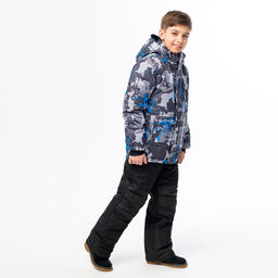 RODOS Куртка для мальчика зима М-195 КурткаВБ Серый/Голубой  фото 11