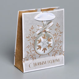 Пакет крафтовый вертикальный Золото, S 12 15 5.5 см - Дарите счастье фото 3