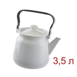 ЭМ_Чайник 3,5 л сферич. белый с пласт. кнопкой, арт. С42716.3/34/СГ/3П/3С СибТ