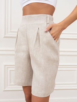 Шорты женские Лён-3 Бежевый М-13Ш MODAMICA