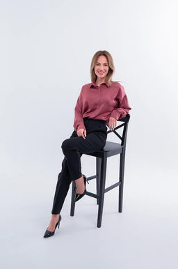 Женская шелковая рубашка Happyfox