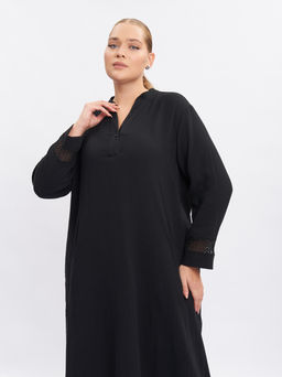 Платье из муслина с кружевом PP68001BLK01 - Артесса фото 4