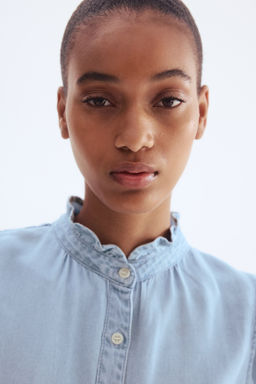 Blusa denim con volantes - H&m фото 6