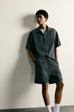 BERMUDA RELAXED FIT RELIEVE / Azul - Zara фото 5