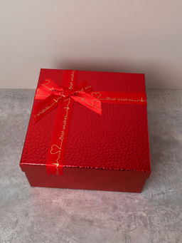 Коробка подарочная квадратная 3 штуки 19х19 см / 3403-A22-R /уп 36/красная - Галеонтрейд фото 3