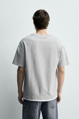 CAMISETA ACABADOS DOBLES CONTRASTE / Gris vigor?