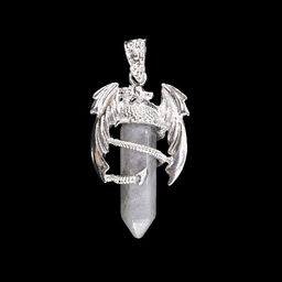 Подвеска Дракон с камнем Лабрадор притягивает энергии счастья, любви и изобилия