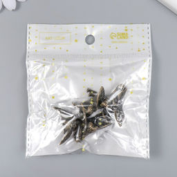 Уголок (ножка) для шкатулки металл Ангел набор 4 шт бронза 2,3х2,6х1 см - Арт узор фото 5