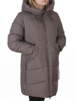 A622 GRAY/BROWN Куртка зимняя женская (200 гр. био-пух)