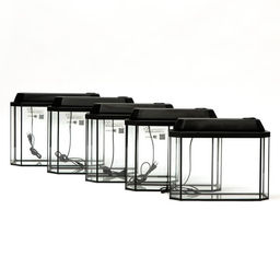 Комплект аквариумов Матрешка - 5шт, Панорамные с крышками, 15 л, 20 л, 25 л, 30 л, 40 л - Пижон фото 3