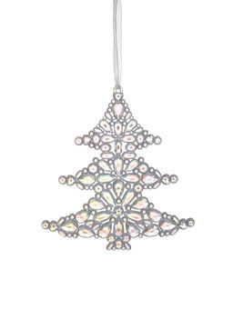 Цена за 2 шт. Ёлочная игрушка Зимнее волшебство. Ёлочка капелька, 1312 см, прозрачный перелив  фото 7