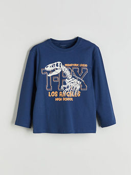 Bask?l? Erkek ?ocuk Sweatshirt ve E?ofman Alt 2li