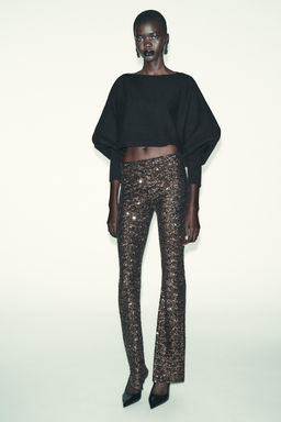 SHORT KNIT PUFF SLEEVE JUMPER