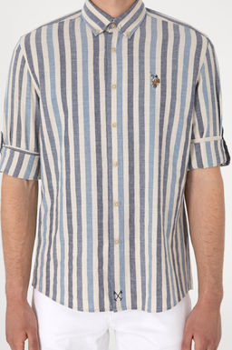 Erkek _ndigo Uzun Kollu G_mlek Sepette S_rpriz _ndirim - U.s. polo assn фото 6