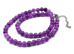 Бусы из камня кальцита шарик 6мм цв.фиолетовый, 40см