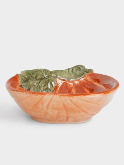 Пиала, 15х14х5 см, 540 мл, керамика D, оранжево-зеленая, Тыква с листом, Bright pumpkin - Anna lafarg фото 2