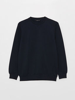 Bisiklet Yaka Uzun Kollu Erkek Sweatshirt