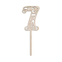 Заготовка для декорирования Mr. Carving ВД-227 Украшение для торта Цифра ажурная фанера 0.4 см Цифра 7