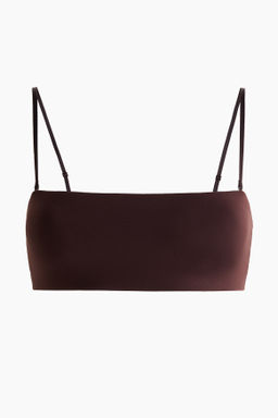 Sujetador bandeau de microfibra con relleno