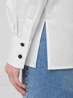 Блузка с декоративным цветком - Stilla фото 6