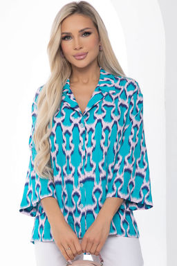 Рубашка Антария голубая Б10079 - Lt collection фото 12