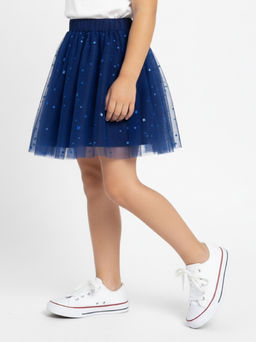 Юбка пачка из фатина 22-4796 синяя сетка - Mini maxi фото 8