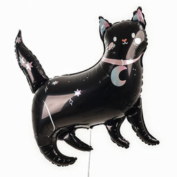 Воздушный шар фольгированный 38" «Чёрная кошка», фигура