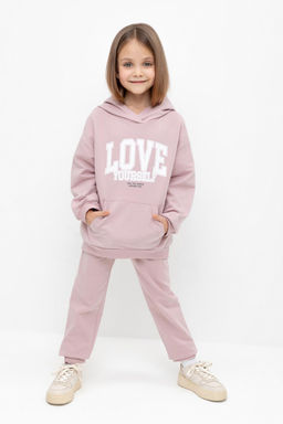 КР 400781/розово-сиреневый брюки для дев