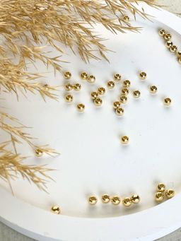 Бусины металлические, золото, 4мм (50шт)