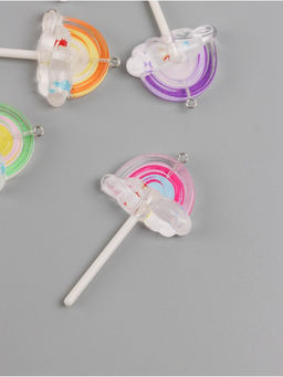 Цена за 5 шт. Подвеска для творчества акрил «Радуга и тучки», 6×3.5×1 см, МИКС