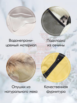 Куртка парка зимняя подростковая для девочки с капюшоном и мехом бежевого цвета 9448B - Valianly фото 4