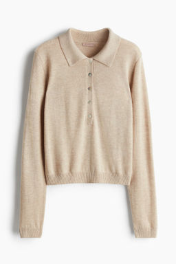 Cashmere-blend polo shirt - H&m фото 6