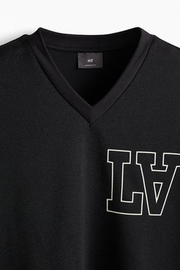 Camiseta de malla con estampado Oversized Fit - H&m фото 7