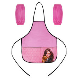 Фартук с нарукавниками для уроков труда и рисования Феникс+ арт. 69213/ 24 БРЮНЕТКА С СОБАЧКОЙ (фарт