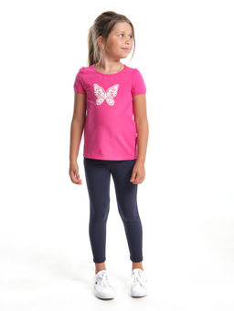 Комплект для девочки с лосинами UD 1728/22-7508 малина