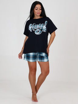 641 шорты Пижама (Синяя клетка) - А-дина фото 2