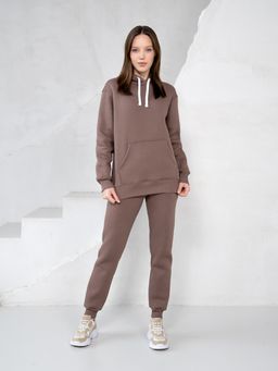 теплый Костюм футер 3-х нитка НАЧЕС коричневый - Binita фото 2