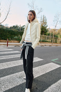 WIDE-LEG TROUSERS WITH DOUBLE WAISTBAND - Zara фото 16