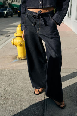 Z1975 HIGH-WAIST JOGGER WIDE-LEG JEANS - Zara фото 11