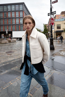 BOUCL_ JACKET WITH PATCH POCKETS