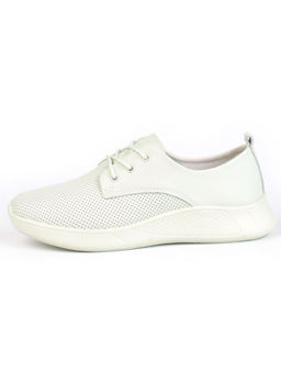 03-PDA156-3 LT. GREEN Полуботинки спортивные женские (натуральная кожа)