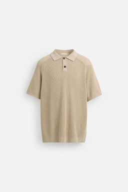 TEXTURED KNIT POLO SHIRT - Zara фото 8