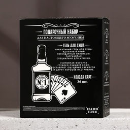 Подарочный набор 100% мужчина: гель для душа виски 250 мл и игральные карты, Чистое счастье