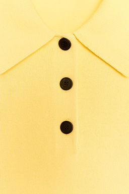 SHORT SLEEVE KNIT POLO TOP - Zara фото 11