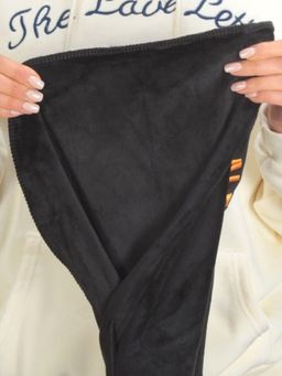 7004-7 BLACK Худи женское на флисе