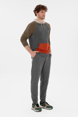 Мужские спортивные штаны антрацитового меланжа Неожиданная скидка в корзине